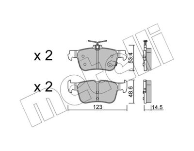 Brake Pad Set, disc brake 22-1332-0