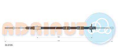 въжен механизъм, задействане на съединителя ADRIAUTO 33.0105