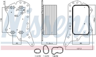 RADIATOR ULEI ULEI MOTOR NISSENS 91125 5