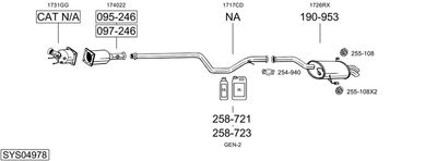 Układ wydechowy BOSAL SYS04978