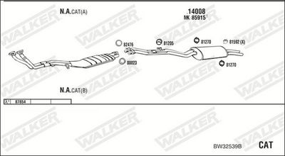 ABGASANLAGE WALKER BW32539B