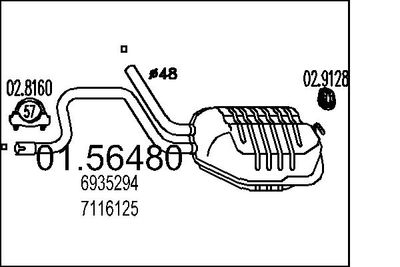 MTS 01.56480 Глушитель выхлопных газов для FORD MONDEO I (GBP) 2.0 i 16V MTS 01.56480 Глушитель выхлопных газов для FORD MONDEO I (GBP) 2.0 i 16V