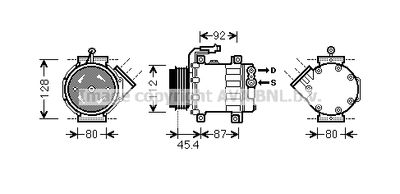 AVA-QUALITY-COOLING FTAK366 Компресор кондиціонера для FIAT (Фиат)