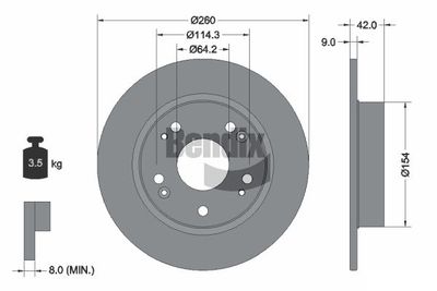 BENDIX Braking BDS1223 Тормозные диски  для GREAT WALL  (Грейтвол Волееx)