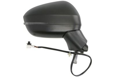 Zijspiegel Rechts (elektrisch, in reliëf, met verwarming, assistent rijstrookverandering, under-coated, elektrisch opklapbaar, met indicator) past: NISSAN QASHQAI III J12 04.21-