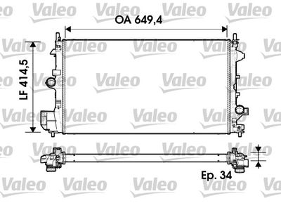 VALEO 734339 Радиатор охлаждения двигателя  для OPEL SIGNUM (Опель Сигнум)