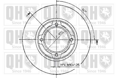 Тормозной диск QUINTON HAZELL BDC3757 для SUBARU XT