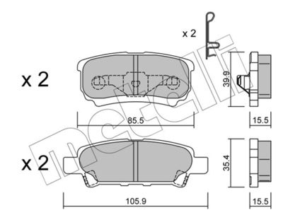 Brake Pad Set, disc brake 22-0737-0