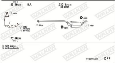 ABGASANLAGE WALKER VOK055098
