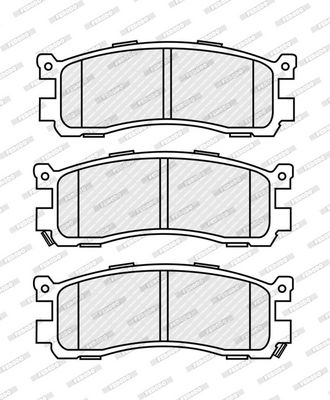 комплект спирачно феродо, дискови спирачки FERODO FDB1446