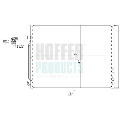 кондензатор, климатизация HOFFER 991109