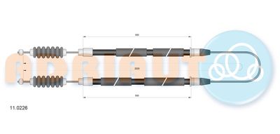Тросик, cтояночный тормоз ADRIAUTO 11.0226 для FIAT 124