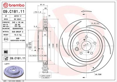 DISC FRANA BREMBO 09C18111 1