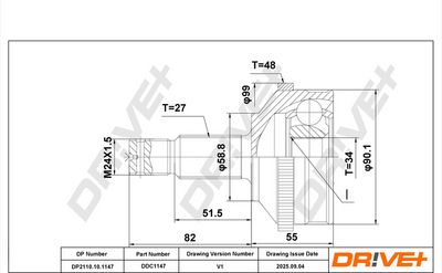 GELENKSATZ ANTRIEBSWELLE DR!VE+ DP2110101147