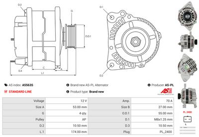 GENERATOR / ALTERNATOR AS-PL A5563S 4
