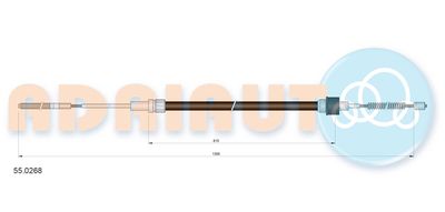 Cable Pull, parking brake 55.0268