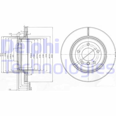 Bromsskiva DELPHI BG3872