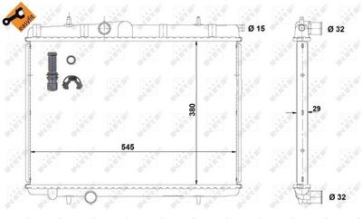 Radiator, engine cooling 58301