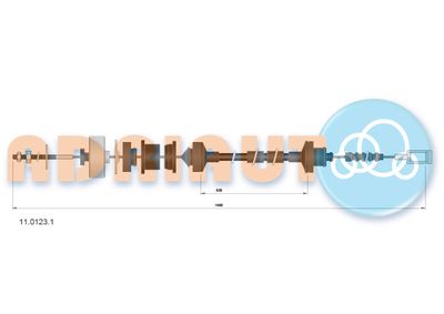 Vajer, koppling ADRIAUTO 11.0123.1