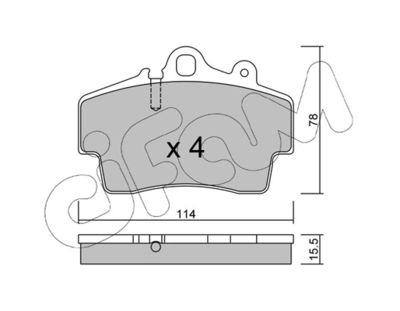 Комплект тормозных колодок, дисковый тормоз CIFAM 822-891-0 для PORSCHE CAYMAN