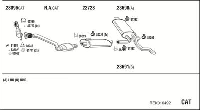 Układ wydechowy WALKER REK016492