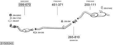 Układ wydechowy BOSAL SYS05343