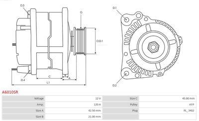 Alternator A6010SR