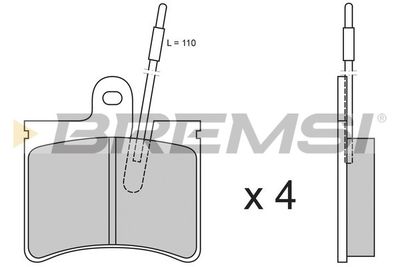 Комплект тормозных колодок, дисковый тормоз BREMSI BP2161 для CITROËN AXEL