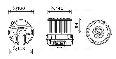 VENTILATOR HABITACLU AVA QUALITY COOLING PE8392