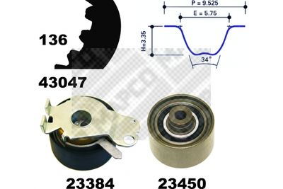 23409 MAPCO Комплект ремня ГРМ