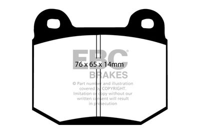 Комплект тормозных колодок, дисковый тормоз EBC Brakes DP41538R для MITSUBISHI LANCER