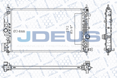 JDEUS M-0201190 Радиатор охлаждения двигателя для OPEL ASTRA J GTC