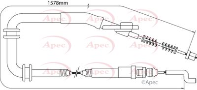 Cable Pull, parking brake APEC CAB1514