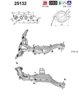 Катализатор AS 25132 для MAZDA 6