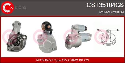 CASCO CST35104GS Стартер для MITSUBISHI PAJERO I Canvas Top (L04_G)