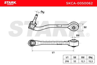 носач, окачване на колелата STARK SKCA-0050062