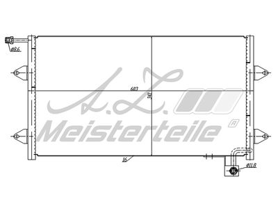 кондензатор, климатизация A.Z. Meisterteile AZMT-45-030-1064