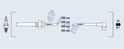 Комплект проводов зажигания FAE 83982 для CHRYSLER NEON