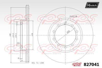 MAXTECH 827041 Тормозные диски  для FORD (Форд)