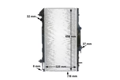 Radiator, engine cooling CR 533 000S