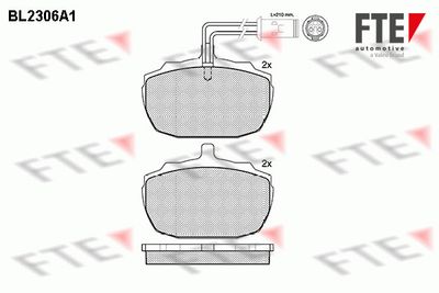 Комплект тормозных колодок, дисковый тормоз FTE BL2306A1 для AUSTIN AMBASSADOR
