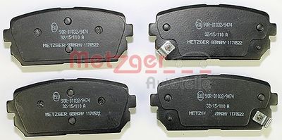 SET PLACUTE FRANA FRANA DISC METZGER AUTOTEILE 1170522 1