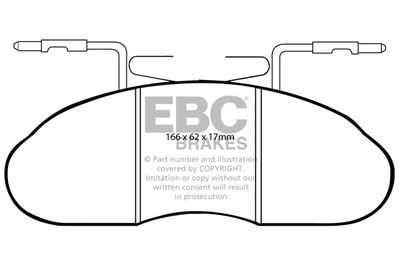 Комплект тормозных колодок, дисковый тормоз EBC Brakes DP633/2 для RENAULT MASTER