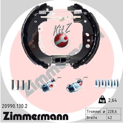 ZIMMERMANN 20990.130.2 Гальмівні колодки барабанні 