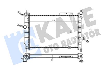 KALE OTO RADYATÖR 356990 Радиатор охлаждения двигателя для OPEL ASTRA F Кабриолет (T92)