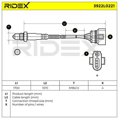 ламбда-сонда RIDEX 3922L0221