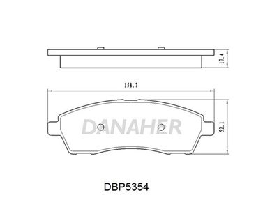 Комплект тормозных колодок, дисковый тормоз DANAHER DBP5354 для FORD USA EXCURSION