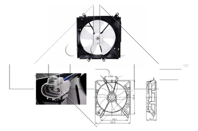Вентилятор, охлаждение двигателя WILMINK GROUP WG1720120 для TOYOTA CELICA