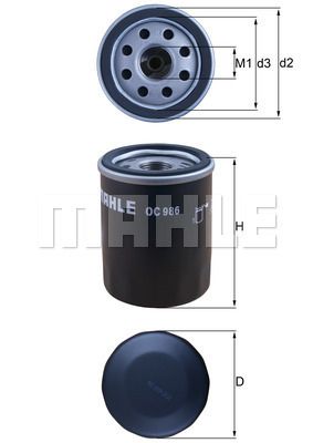 Масляный фильтр KNECHT OC 986 для FIAT IDEA