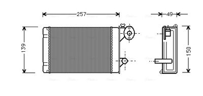 AVA QUALITY COOLING Kachelradiateur, interieurverwarming (VN6062)